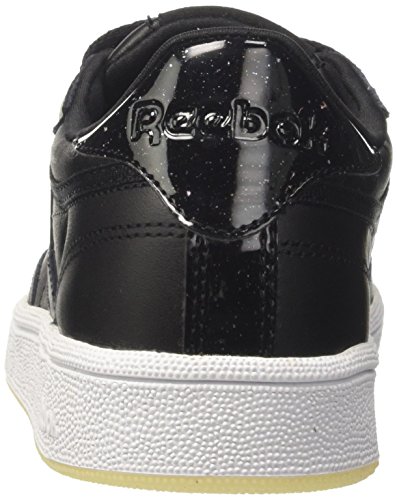 Reebok Club C 85 Lthr, Zapatillas de Gimnasia para Mujer, Negro (Pearl-Black/White/Ice), 37.5 EU