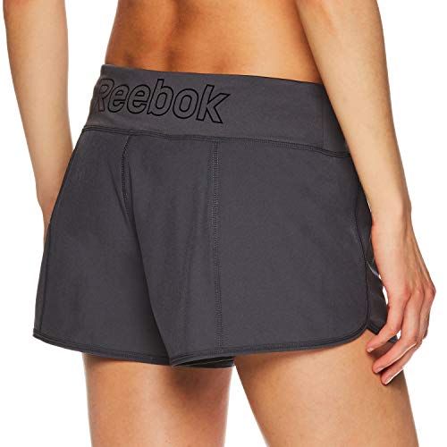 Reebok Pantalones cortos deportivos para mujer – Entrenamiento de gimnasio y running – 3 pulgadas de entrepierna – todo el día gris medio grande