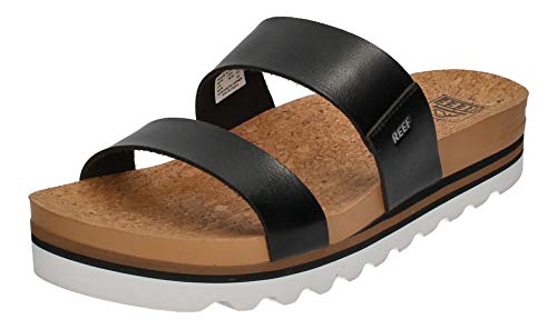 Reef Cushion Bounce Vista Hi, Sandalias deslizantes para Mujer, Negro, 41 EU