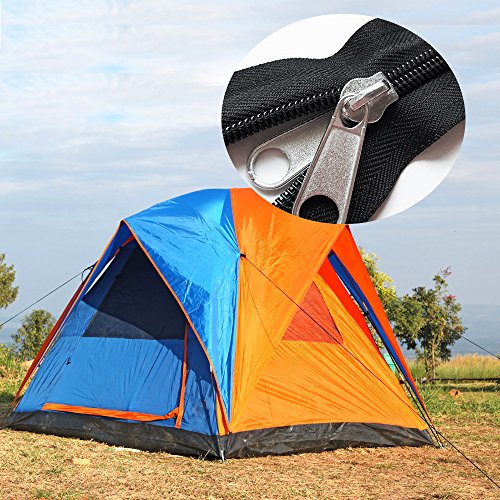 Reemplazo de la Cremallera, Hisome 85 Piezas Kit de Reparación de Cremallera con Cremallera Instalar Herramienta de Alicates para Bolsas, Chaquetas, Tiendas, Equipaje, Saco de Dormir (Plata y Negro)