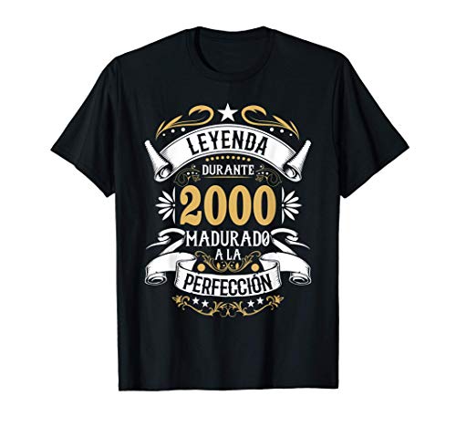 Regalo 20 cumpleaños hombres mujeres nacido en 2000 20 años Camiseta
