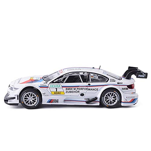 Regalo de cumpleaños de escritorio juguete decoración del coche de la aleación 1:32 pull back modelo de simulación de carreras de coches Mini Deportes con el sonido y la luz de la Infancia (Color: Bla