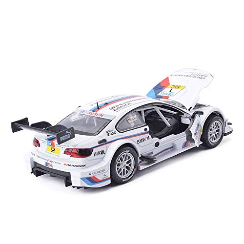 Regalo de cumpleaños de escritorio juguete decoración del coche de la aleación 1:32 pull back modelo de simulación de carreras de coches Mini Deportes con el sonido y la luz de la Infancia (Color: Bla