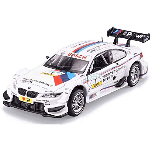 Regalo de cumpleaños de escritorio juguete decoración del coche de la aleación 1:32 pull back modelo de simulación de carreras de coches Mini Deportes con el sonido y la luz de la Infancia (Color: Bla