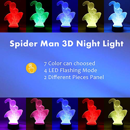 Regalo para niños, luz nocturna 3D con 7 colores juguetes para niños de 8 a 12 años de edad, niños y niñas, lámpara 3D, regalo de cumpleaños 7, 8, 9, 10 niños