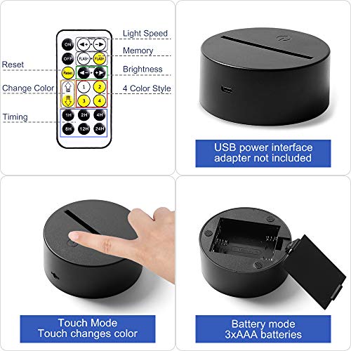 Regalo para niños, luz nocturna 3D con 7 colores juguetes para niños de 8 a 12 años de edad, niños y niñas, lámpara 3D, regalo de cumpleaños 7, 8, 9, 10 niños