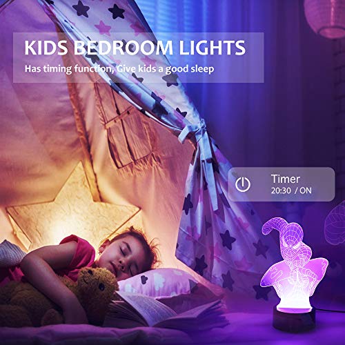 Regalo para niños, luz nocturna 3D con 7 colores juguetes para niños de 8 a 12 años de edad, niños y niñas, lámpara 3D, regalo de cumpleaños 7, 8, 9, 10 niños