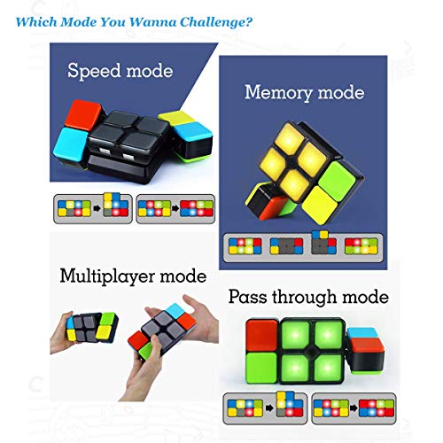 Regalos para 6-12 Años Muchachos Chicas Joy-Fun Cubo de Rubik Velocidad Cubo Mágico 4 Modos Música Electrónica Juguetes para Adolescentes Rompecabezas Juego Regalos de Cumpleaños para Niños