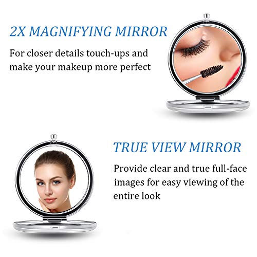 Regalos para Aniversario de Esposa, para Mi Esposa Regalo para Ella, Espejo Compacto de Cumpleaños Grabado, Rregalos Románticos para Bodas, San Valentín, Navidad (para Mi Esposa)