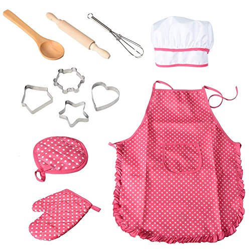 Regalos para Niños de 3-8 Años, KITY Juegos de rol de Chef para cocinar y Hornear para niños Juguetes Niños 3-7 Años Juguetes 3-8 Años Niña Regalos para 3-8 Años Niñas -Rojo