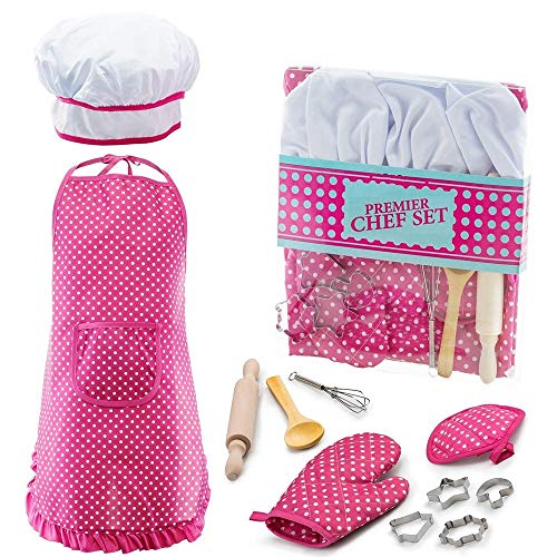 Regalos para Niños de 3-8 Años, KITY Juegos de rol de Chef para cocinar y Hornear para niños Juguetes Niños 3-7 Años Juguetes 3-8 Años Niña Regalos para 3-8 Años Niñas -Rojo