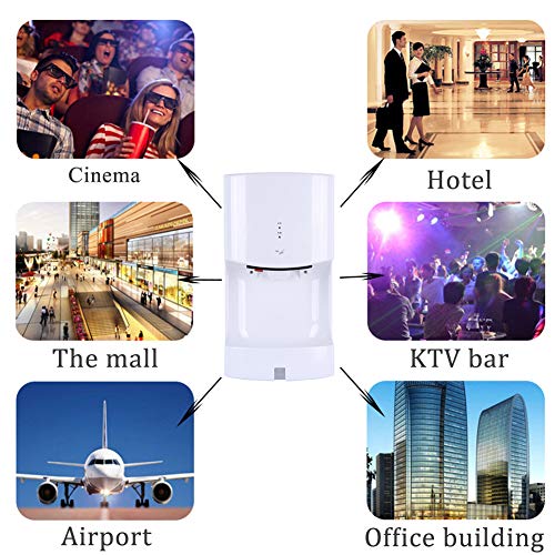 REGEN 1200W Generic Turbo Secadores de Mano | Secamanos Eléctrico | Ecológico, de Alta Velocidad y Bajo Uso de Energía | Secador de Manos Eléctrico Tecnología de detección por infrarrojos