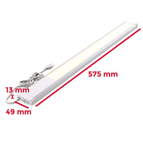 Regleta led 10W I Ecológico I Montaje fácil I blanca cálida 3000K 1100lm I carcasa de aluminio duradera I Iluminación bajo mueble, Tubo fluorescente, Luz Mueble Cocina