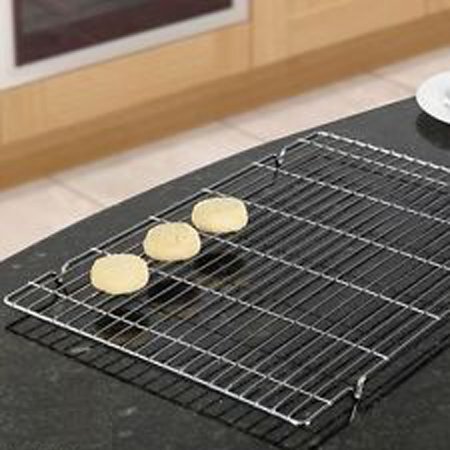 Rejilla de acero inoxidable para enfriar hornadas, elemento imprescindible de cocina, medida: largo 40 x ancho 23 cm