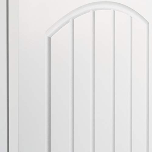 Relaxdays Armario de Pared para baño, Mueble Flotante, Diseño de láminas, Dos baldas, MDF, 60x30x20,5 cm, 1 Ud, Blanco, 60x30x20.5 cm