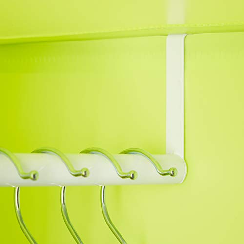 Relaxdays Armario Modular Infantil con Animales, Verde, 37x74x145 cm