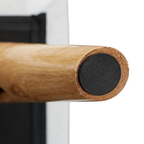 Relaxdays Baúl Almacenamiento con Patas, Banco Almacenaje, Puff, Tela-Madera-DM, 1 Ud, 39,5 x 79,5 x 39,5 cm, Blanco, 39.5 x 79.5 x 39.5 cm