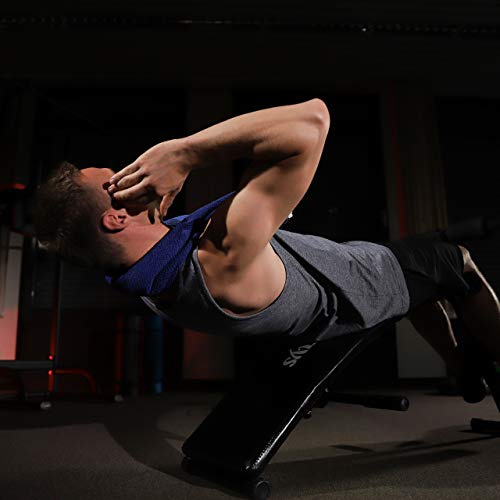 Relaxdays Máquina de Abdominales, Banco de Entrenamiento, Plegable, Ajustable, Acolchado, Negro, Adultos Unisex