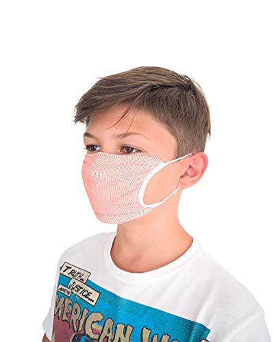 Relaxsan - Set 4 Bandas filtrantes Rostro Boca Nariz NIÑOS 6-12 AÑOS Lavables Reutilizables absorbentes Tejido bacteriostático