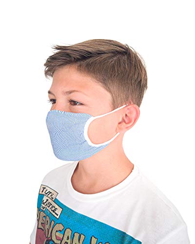 Relaxsan - Set 4 Bandas filtrantes Rostro Boca Nariz NIÑOS 6-12 AÑOS Lavables Reutilizables absorbentes Tejido bacteriostático