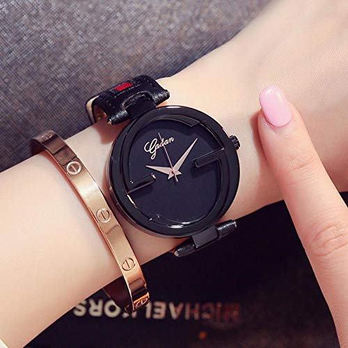 Reloj De Cuarzo Reloj Correa Femenina Tendencia De Moda Simple Dial Grande Reloj Femenino Impermeable Atmósfera Salvaje Reloj De Moda Oro Rosa Banda