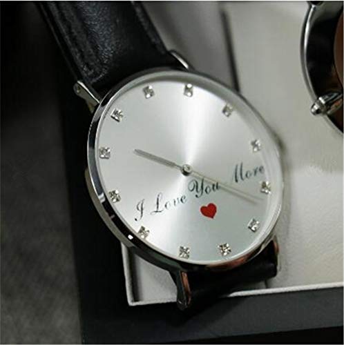 Reloj de Cuero Personalizado Personalizado para Hombres Impresión de Fotos en el Reloj Cara Regalo de Pareja