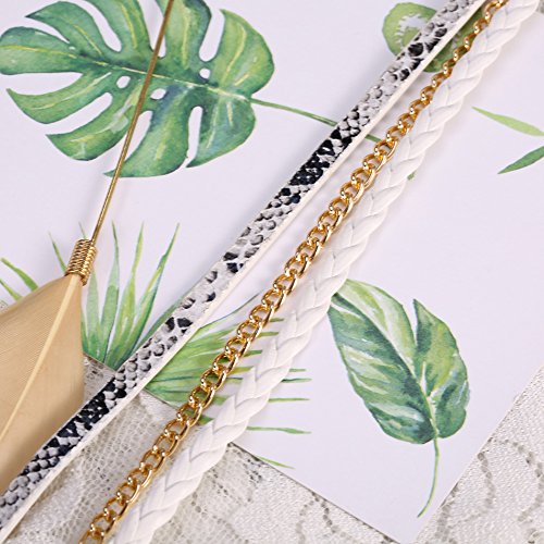 Reloj de pulsera para mujer, reloj de pulsera de cuarzo analógico con correa de cuero, reloj colgante trenzado vintage, reloj de abrigo para mujer, reloj pulsera con brazalete, reloj(blanco)