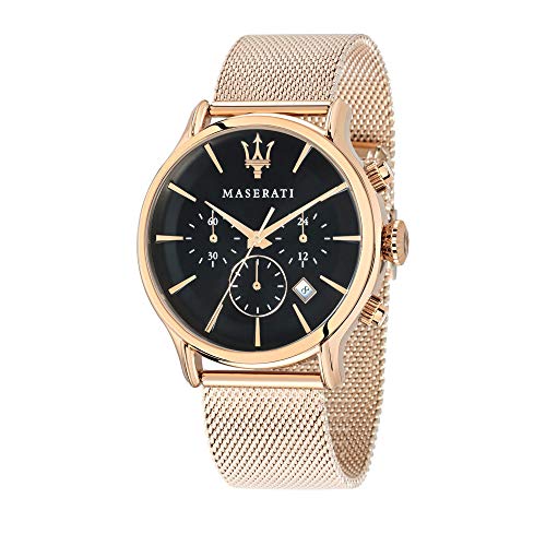 Reloj para Hombre, Colección Epoca, Movimiento de Cuarzo, cronógrafo, en Acero y PVD Oro Rosa - R8873618005