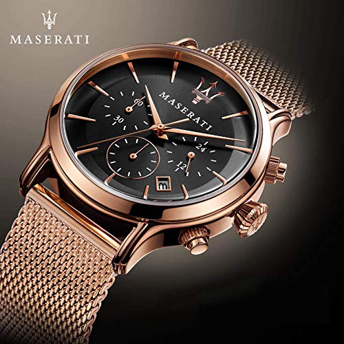 Reloj para Hombre, Colección Epoca, Movimiento de Cuarzo, cronógrafo, en Acero y PVD Oro Rosa - R8873618005