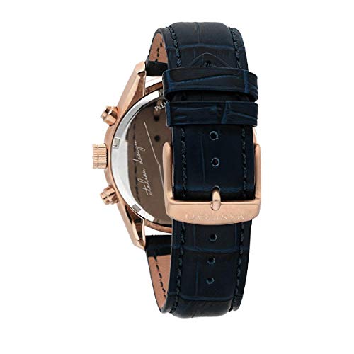 Reloj para Hombre, Colección Traguardo, Movimiento de Cuarzo, cronógrafo, en Acero, PVD Oro Rosa y Cuero - R8871612015