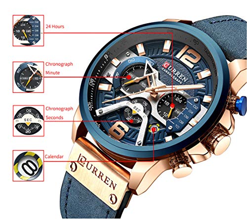 Reloj para hombre, reloj deportivo impermeable para niño, cronógrafo deportivo, resistente al agua, fecha analógica, fecha, reloj de cuarzo, correa de goma, reloj para hombre, regalo de festival-C