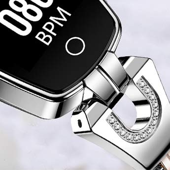 Relojes inteligentes a prueba de agua de Android para hombres instagram, pulsera deportiva de moda Monitor de presión arterial de frecuencia cardíaca Pantalla a color femenina Desmontable Pulsera in