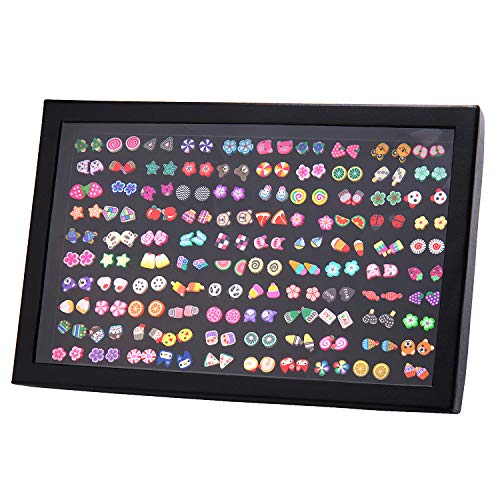 Remebe Pendientes Hipoalergénicos para Niñas, 100 Pares Color Mezclado Cerámica Suave Hecho a Mano Pendientes