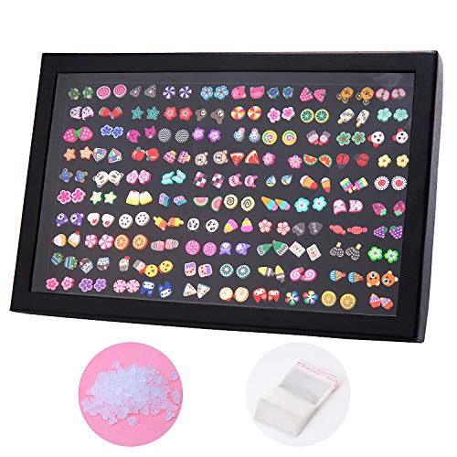 Remebe Pendientes Hipoalergénicos para Niñas, 100 Pares Color Mezclado Cerámica Suave Hecho a Mano Pendientes