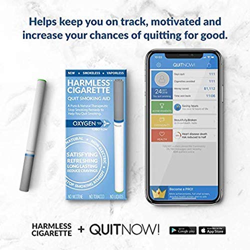 Remedio terapéutico para dejar de fumar para superar los antojos y hacer frente a los síntomas de abstinencia de la mano a la boca, kit de 30 días para dejar de fumar + guía de soporte gratis