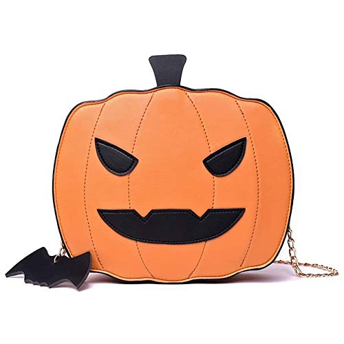 REMIFA Bolso de Mensajero para Mujer de Halloween Bolso de Calabaza Bolso de Caramelo Bolso de Hombro pequeño Diablo (1 Pieza Marrón)