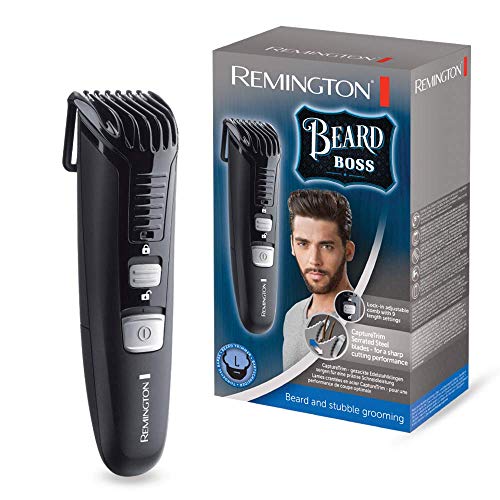 Remington Beard Boss MB4120 Barbero, Inalámbrico, Cuchillas Acero Inoxidable, Funciona con Pilas, Negro
