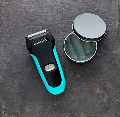 Remington F3 Style Series F3000 - Afeitadora eléctrica, recargable e inalámbrico, rasuradora barba, color gris y azul