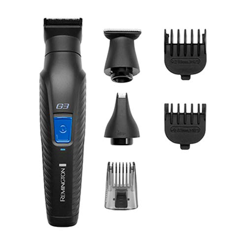 Remington G3 Graphite Series PG3000 - Set Recortador de Barba y Cortapelos, 6 Accesorios, Inalámbrico, Revestimiento de Grafito, para Vello Facial y de Nariz, Negro