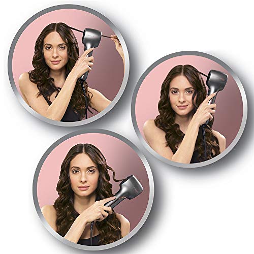 Remington Keratin Protect CI8019 - Rizador de Pelo Automático, Cerámica, Keratina y Aceite de Almendras, Sistema para Rizar en 3 Direcciones, Gris