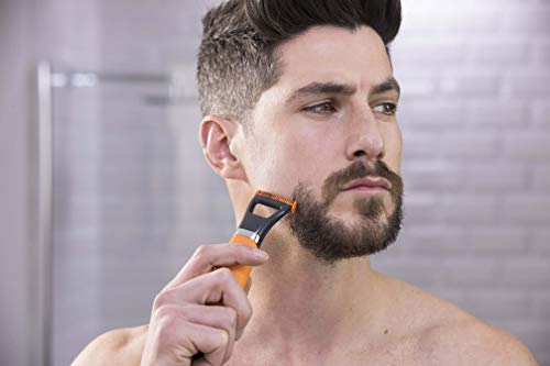 Remington MB050 Durablade - Recortador de barba, perfila, recorta y afeita, no necesita recambios, recargable y resistente al agua, batería