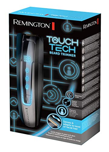 Remington MB4700 TouchTech – Barbero, Cuchillas de Titanio, Inalámbrico, 175 Ajustes, Lavable, Litio, Detección del Nivel de Vello Facial, Negro