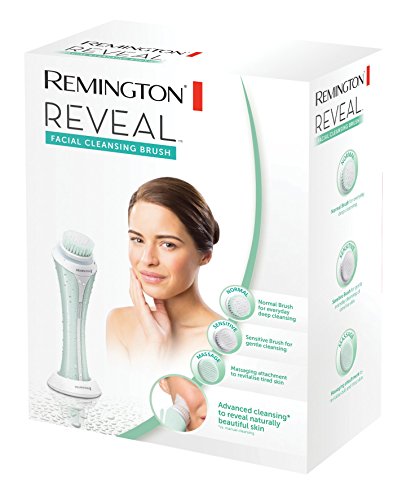 Remington Reveal FC1000 - Cepillo Limpiador Facial, Cabezal Giratorio, 3 Accesorios, Uso Seco y Mojado, Verde