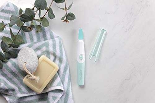 Remington Reveal MAN1000 - Set Manicura y Pedicura Eléctrico, 4 Limas para Manicura y Pedicura, 2 Velocidades, Blanco y Verde