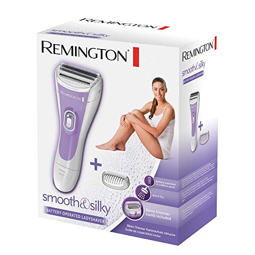 Remington WDF4815C - Afeitadora femenina, 2 láminas hipoalergénicas flotantes, resistente al agua, cabezal flexible integrado
