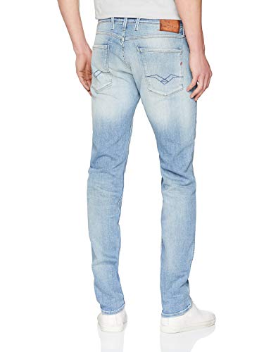 REPLAY Anbass Vaqueros Slim, Azul (Super Light Blue 11), W33/L34 (Talla del Fabricante: 33) para Hombre