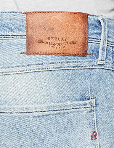 REPLAY Anbass Vaqueros Slim, Azul (Super Light Blue 11), W33/L34 (Talla del Fabricante: 33) para Hombre