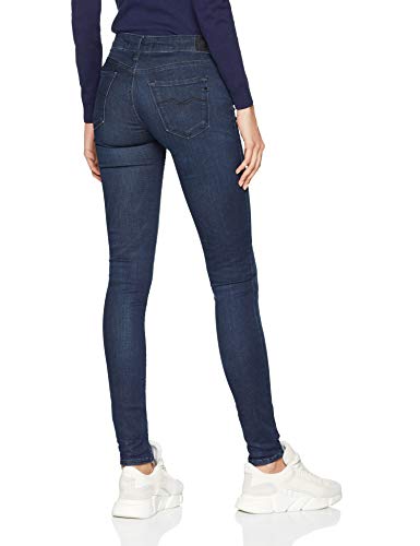 REPLAY Luz Vaqueros Skinny, Azul (Dark Blue 7), W30/L32 (Talla del Fabricante: 30) para Mujer