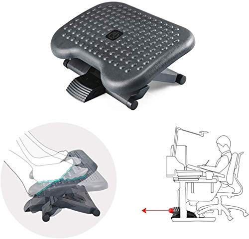 Reposapiés debajo del escritorio - Ajustable con el resto del pie Masaje de la textura y el rodillo, Reposapiés ergonómico Altura Posición, 15 grados de ajuste de inclinación angular for el hogar, ofi