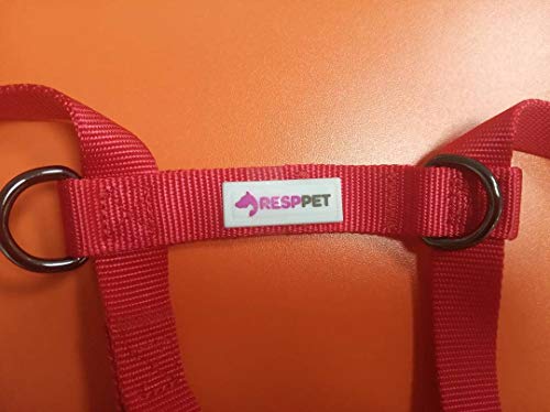 Resppet Arnés para Perro. Arnés para Perro en Forma de H, Color Rojo. (M)